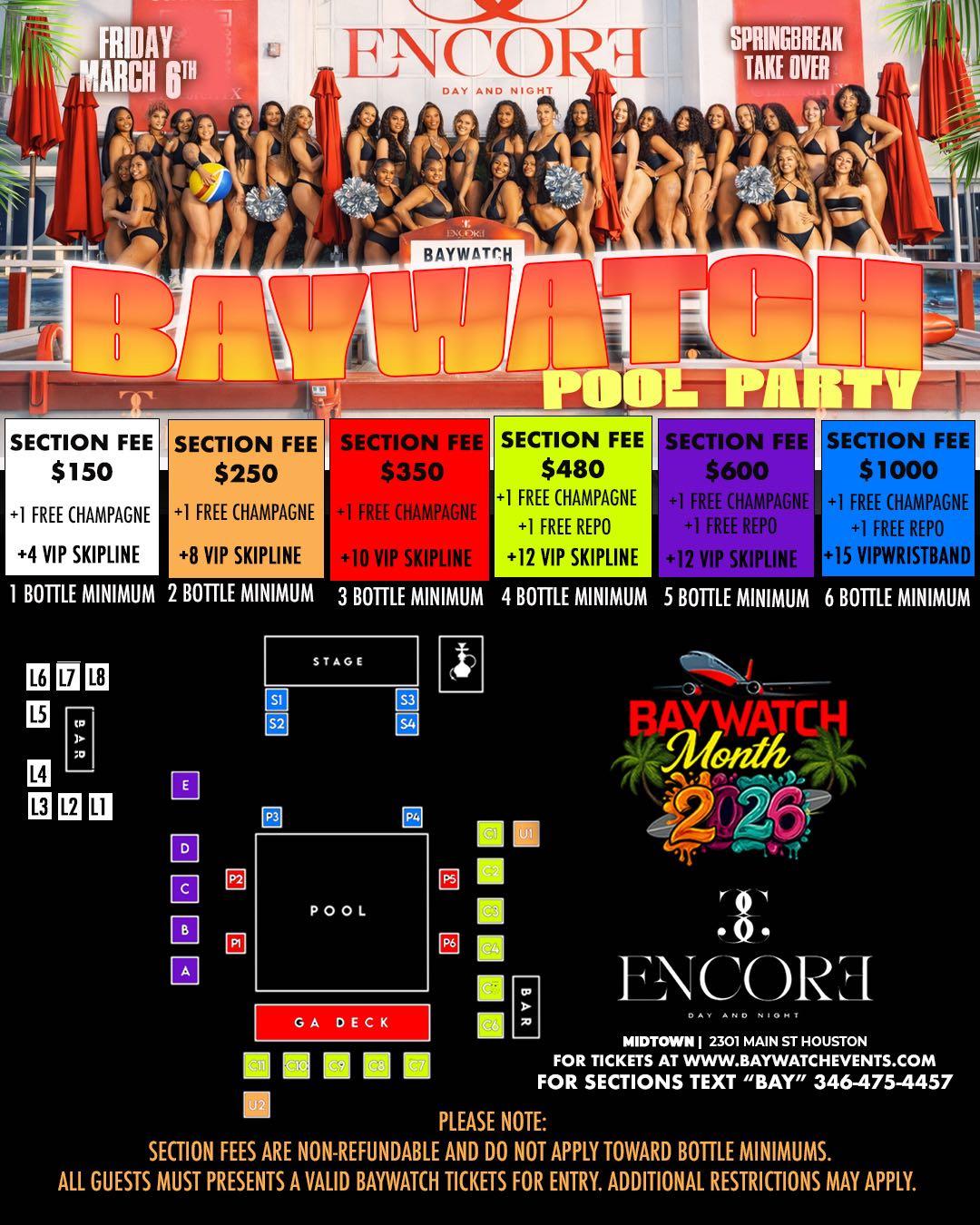 Baywatch Pool Series flyer