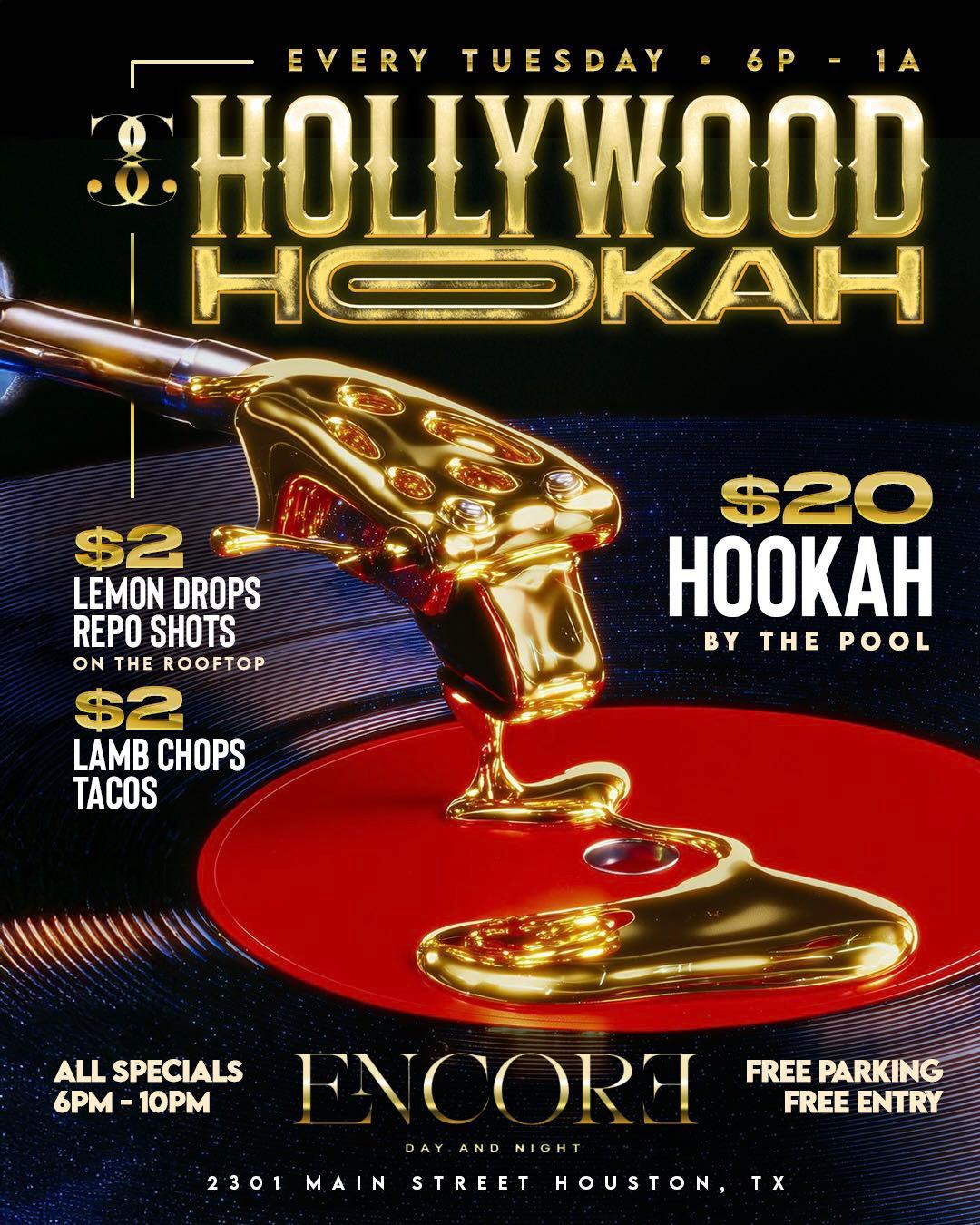 Hollywood Hookah flyer