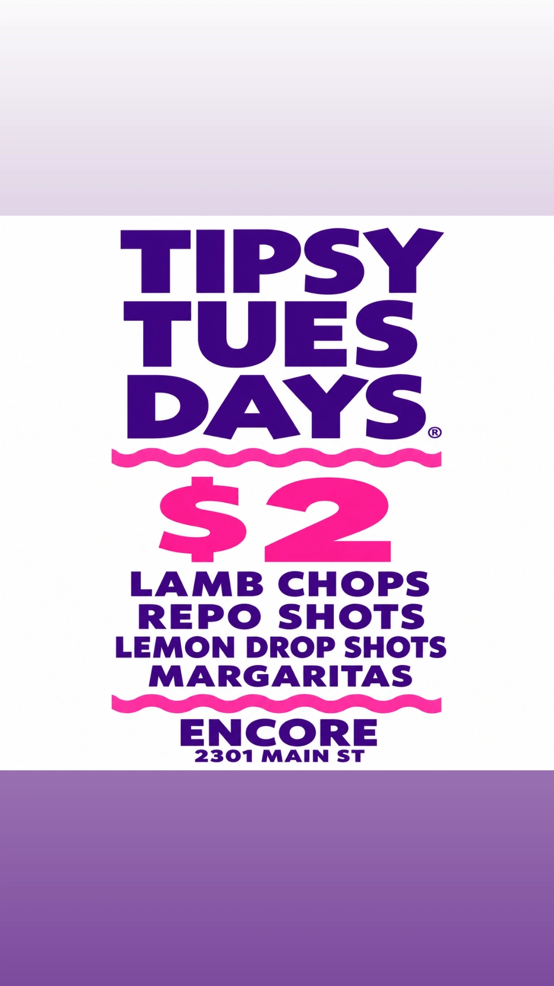 Tipsy Tuesdays flyer