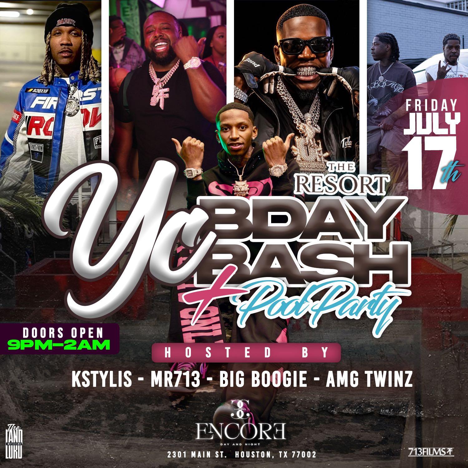 YC Bday Bash Pool Party flyer