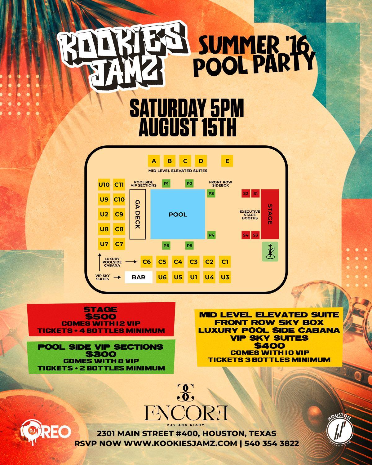 Kookies Jamz - Summer ‘16 Pool Party flyer