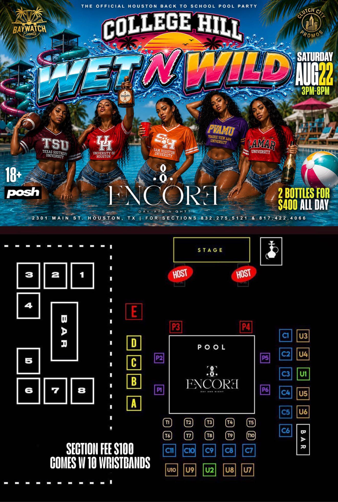 College hill: WET & WILD flyer