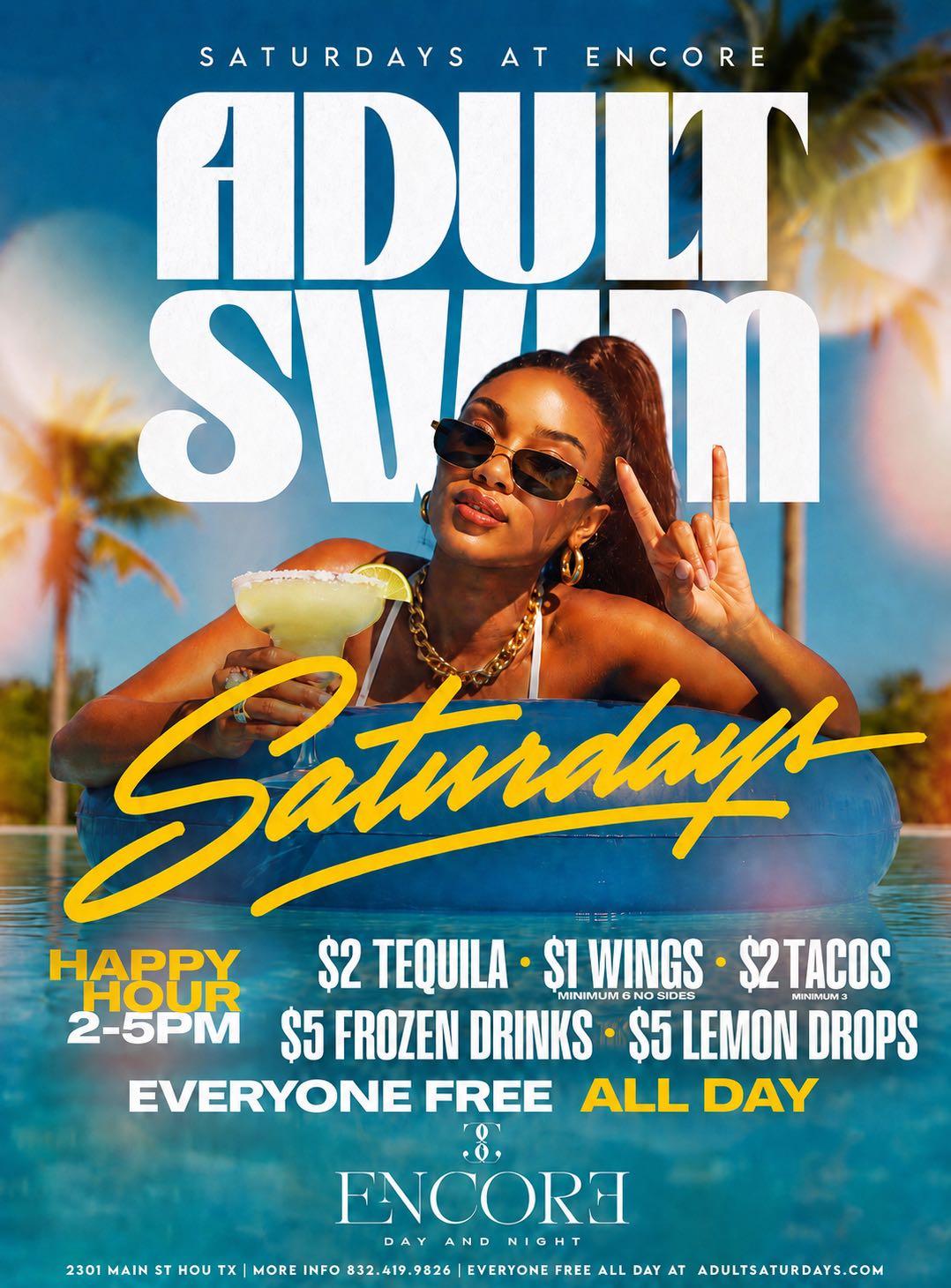 Adult swim Pool Party Series flyer